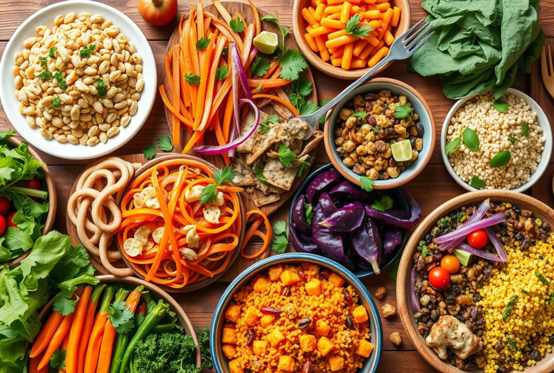 comida vegana verduras