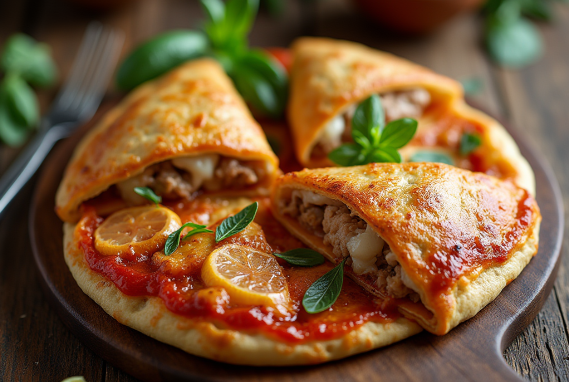 pizza vegana calzone desayunos