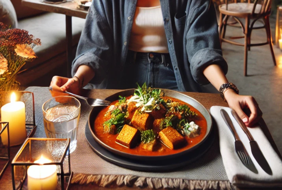 Tempeh al Curry con Leche de Coco y Verduras