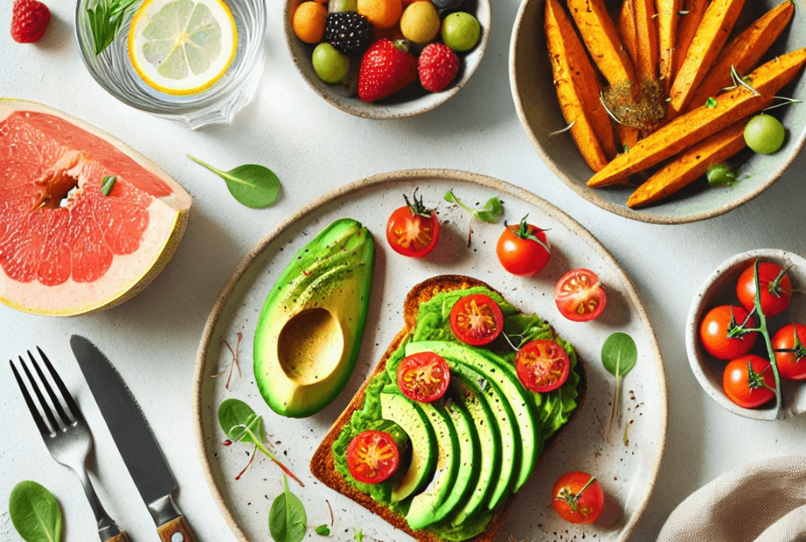 plato alimento verduras