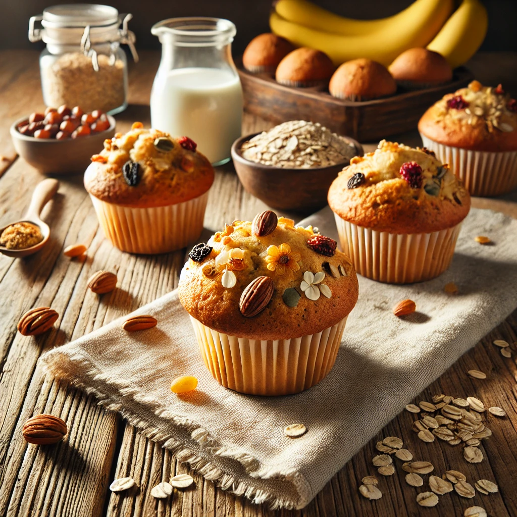 Muffins Veganos de Zanahoria y Nueces